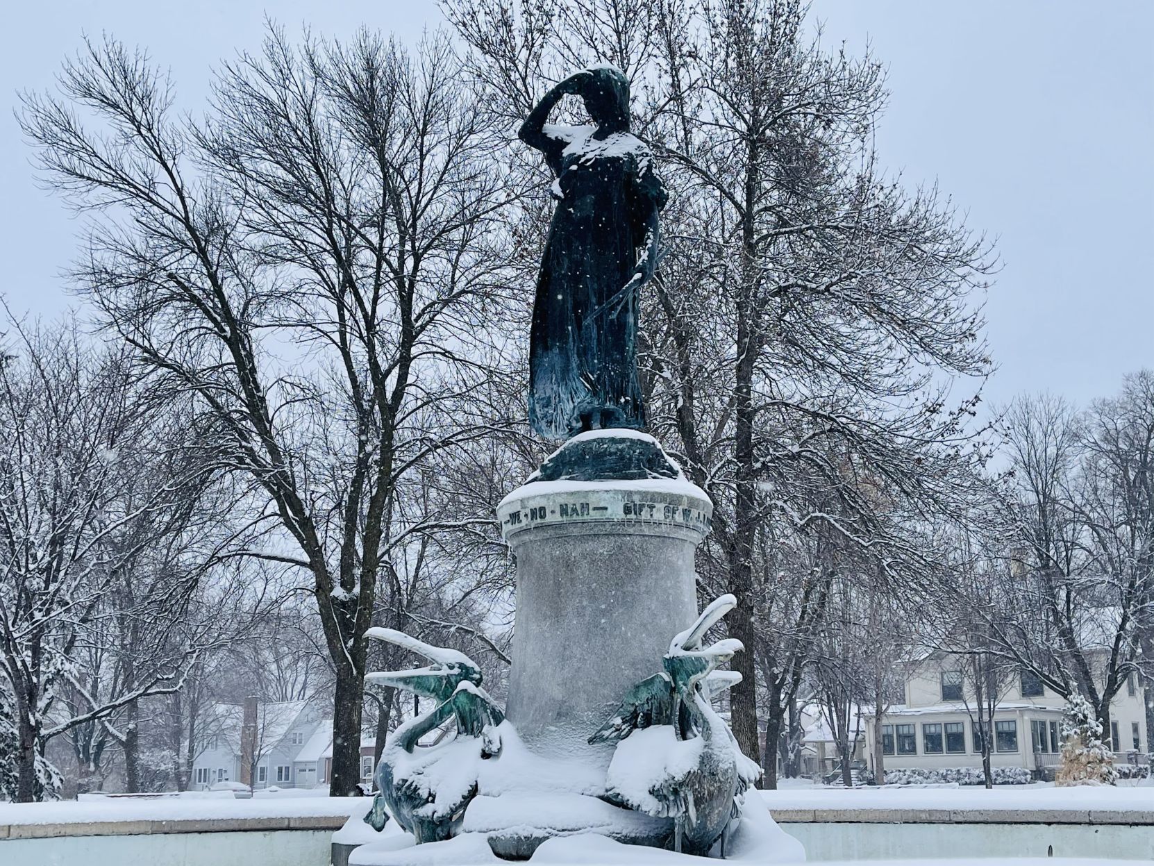 A snow-covered Princess Wenonah